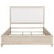 Pembroke Washed Oak and Cream California King Upholstered Panel Bed with Nailhead Trim