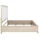 Pembroke Washed Oak and Cream California King Upholstered Panel Bed with Nailhead Trim