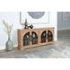 Wrenvale Natural Arched 4 Glass Door Accent Cabinet