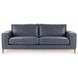 Donovan Mystic Blue Leather 94" Sofa