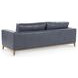 Donovan Mystic Blue Leather 94" Sofa
