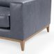 Donovan Mystic Blue Leather 94" Sofa