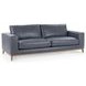 Donovan Mystic Blue Leather 94" Sofa