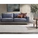 Donovan Mystic Blue Leather 94" Sofa