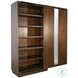 Cozy Luxe Dark Brown Sliding 2 Door Storage Cabinet