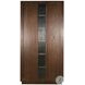 Cozy Luxe Dark Brown Sliding 2 Door Storage Cabinet