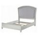 Maverick Gray and Platinum King Upholstered Panel Bed