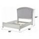 Maverick Gray and Platinum King Upholstered Panel Bed