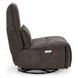 Paige Rustic Brown Leather Swivel Power Recliner