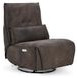 Paige Rustic Brown Leather Swivel Power Recliner