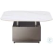 2191 Matte White And Graphite Small Occasional Table Set