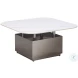 2191 Matte White And Graphite Small Occasional Table Set