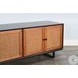 Whimora Black Modern 4 Door Accent Cabinet