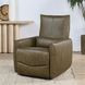 Thaya Earth Brown Leather Power Recliner with USB Charging