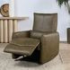 Thaya Earth Brown Leather Power Recliner with USB Charging