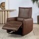 Thaya Antique Brown Leather Power Recliner with USB Charging