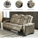 Next-Gen DuraPella Sand Performance Fabric Power Reclining Sofa With Adjustable Headrest