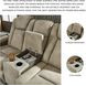 Next-Gen DuraPella Sand Performance Fabric Power Reclining Console Loveseat With Adjustable Headrest
