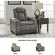 Next-Gen DuraPella Slate Performance Fabric Power Recliner With Adjustable Headrest