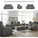 Next-Gen DuraPella Slate Performance Fabric Power Reclining Sofa With Adjustable Headrest