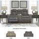 Next-Gen DuraPella Slate Performance Fabric Power Reclining Console Loveseat With Adjustable Headrest
