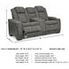 Next-Gen DuraPella Slate Performance Fabric Power Reclining Console Loveseat With Adjustable Headrest