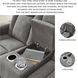 Next-Gen DuraPella Slate Performance Fabric Power Reclining Console Loveseat With Adjustable Headrest