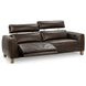 Conway Brown Leather 89" Power Reclining Sofa with USB Charging