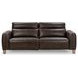 Conway Brown Leather 89" Power Reclining Sofa with USB Charging