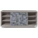 Signature Designs Gray And White Sandblasted Metaphor TV Stand