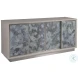 Signature Designs Gray And White Sandblasted Metaphor TV Stand