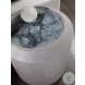 Signature Designs Gray And White Sandblasted Metaphor Round End Table