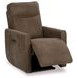 Vivica Toffee Leather Power Recliner with USB Charging