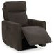 Vivica Dark Brown Leather Power Recliner with USB Charging