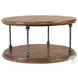 Larson Distressed Natural Brown 36" Round Cocktail Table