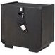 Leandro Burnished Black 2 Drawer Nightstand with LED Light and USB Charging