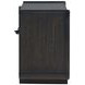 Leandro Burnished Black 2 Drawer Nightstand with LED Light and USB Charging
