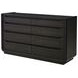 Leandro Burnished Black 8 Drawer Dresser