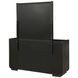 Leandro Burnished Black 8 Drawer Dresser with Mirror