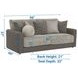 Reddington Umber 96" Sofa with Cuddler Cushions