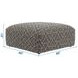 Reddington Umber Square Ottoman