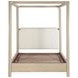Solano Weathered Mango and Beige Upholstered Canopy Bedroom Set