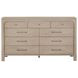 Solano Weathered Mango and Beige Upholstered Canopy Bedroom Set
