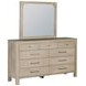 Solano Weathered Mango and Beige Upholstered Canopy Bedroom Set