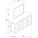 Solano Weathered Mango 9 Drawer Dresser with Mirror