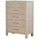 Solano Weathered Mango and Beige Upholstered Canopy Bedroom Set