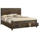 Woodmont Rustic Golden Brown King Panel Storage Bed