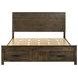 Woodmont Rustic Golden Brown King Panel Storage Bed