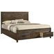 Woodmont Rustic Golden Brown California King Storage Panel Bed