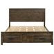 Woodmont Rustic Golden Brown California King Storage Panel Bed